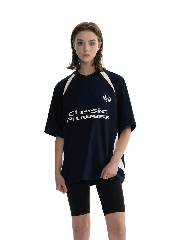 Loopsoon Color Matching Jersey Printed Tee