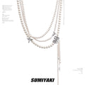 SUMIYAKI Vintage Maillard Pearl Multi-layer Necklace