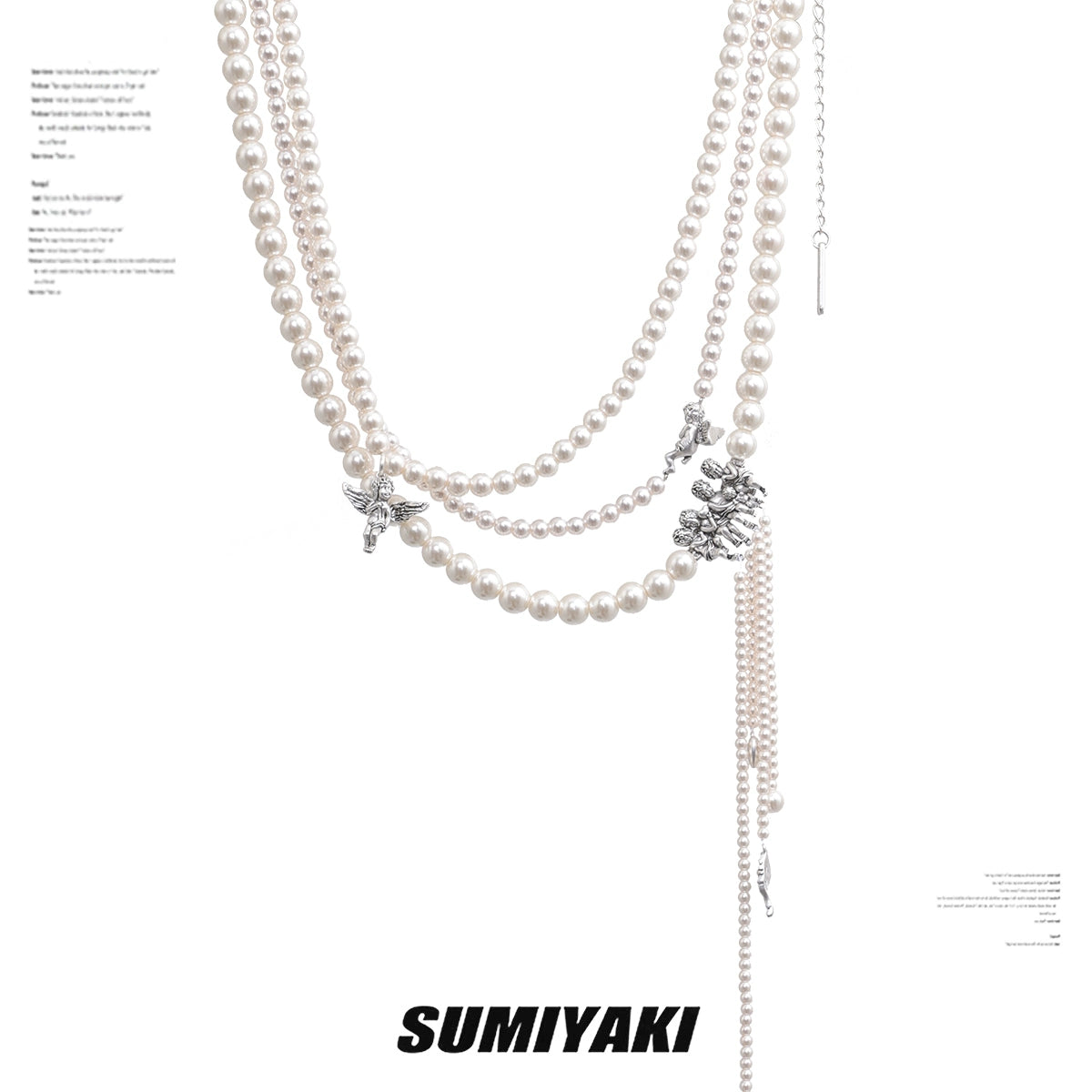 SUMIYAKI Vintage Maillard Pearl Multi-layer Necklace