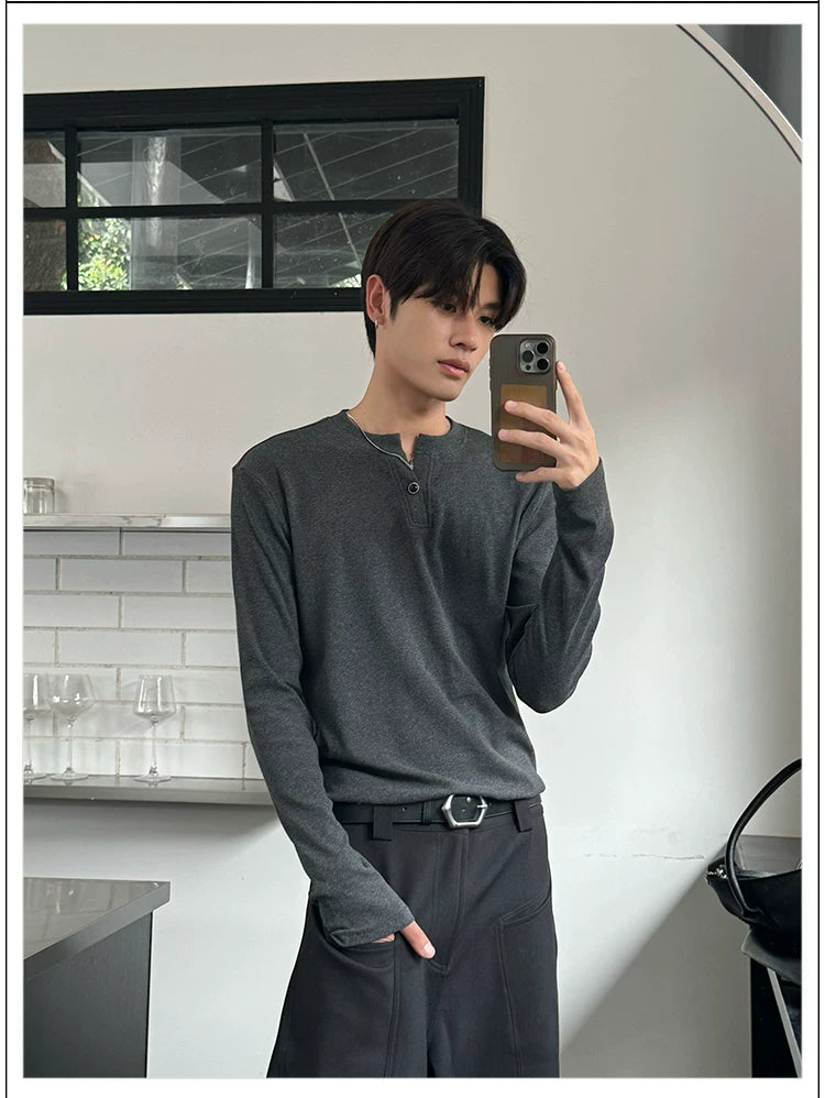 DM Tenacious Front Shoulder V Neck Casual Long Sleeve