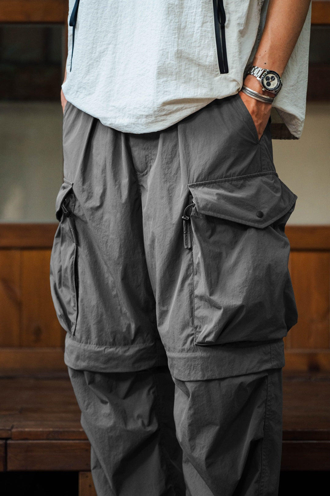 FGSS Removable Tooling Pocket Loose Straight Pants