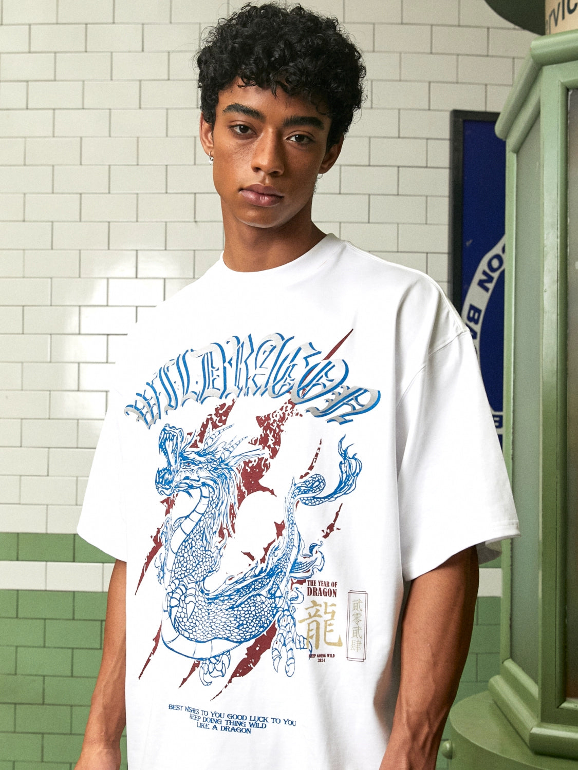 WildX Loose Trendy Brand Small Neckline Tee