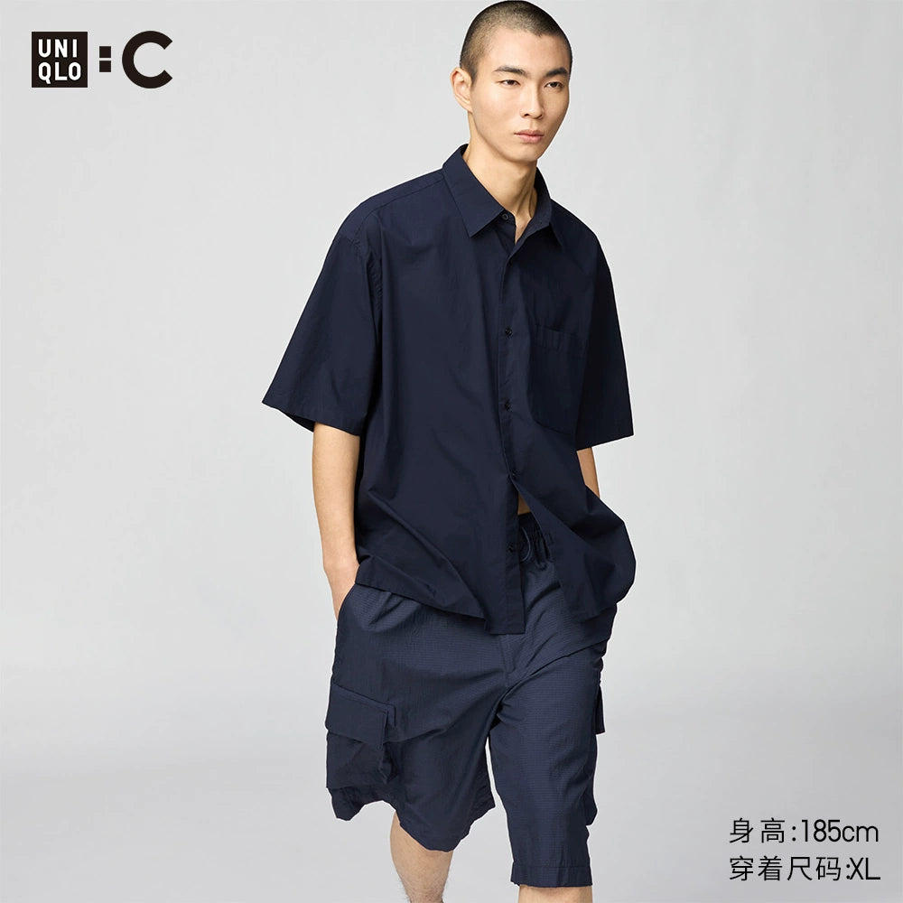 Uniqlo C series cooperative/men's and women's loose shirts/short-sleeved shirts casual and versatile 476246