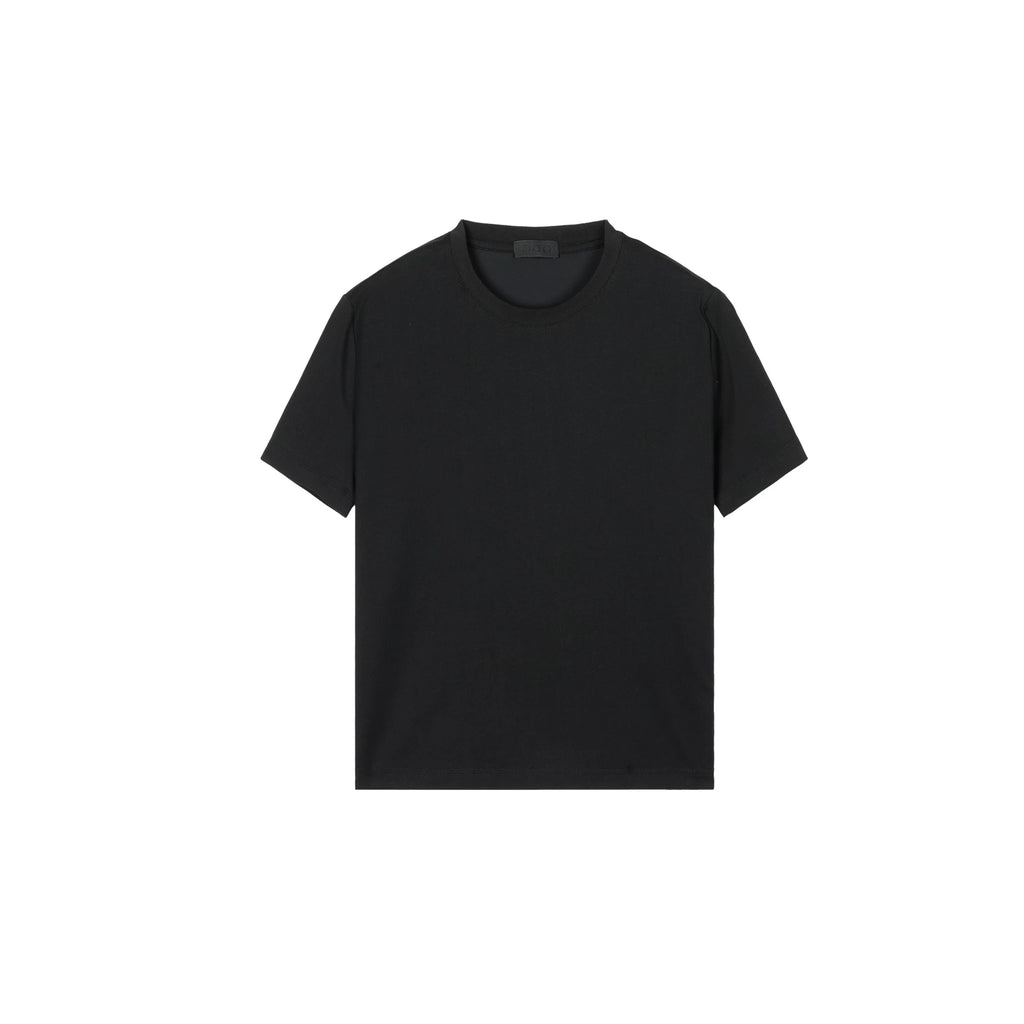 PLUS NO LOGO Retro Casual Simple Shoulder Tee