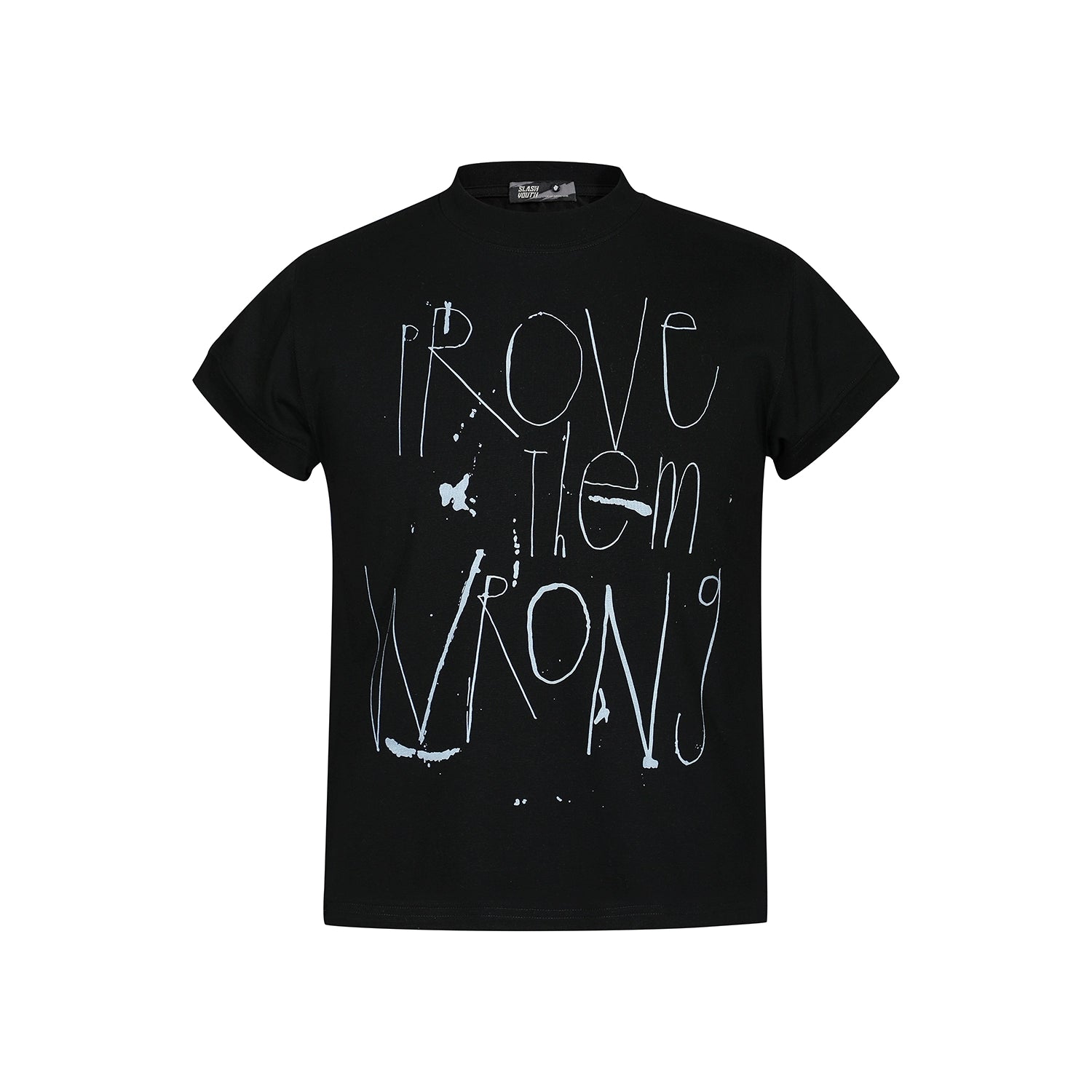 BTSG graffiti print front shoulder slim fit Tee