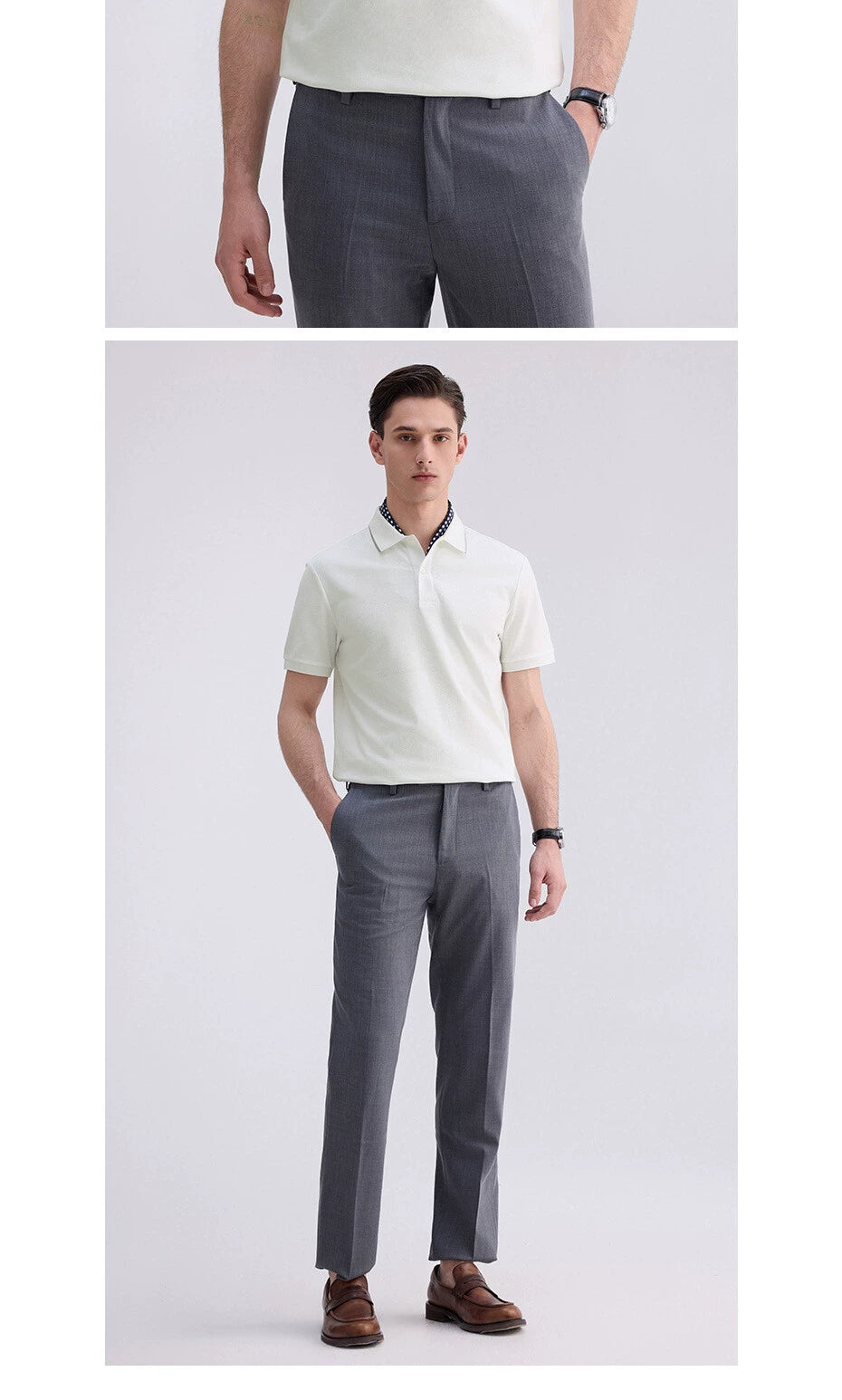 Giordano Cool Antibacterial Contrasting Lapel Tee