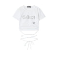 Nariele European and American Babes Sexy Straps Short Tee