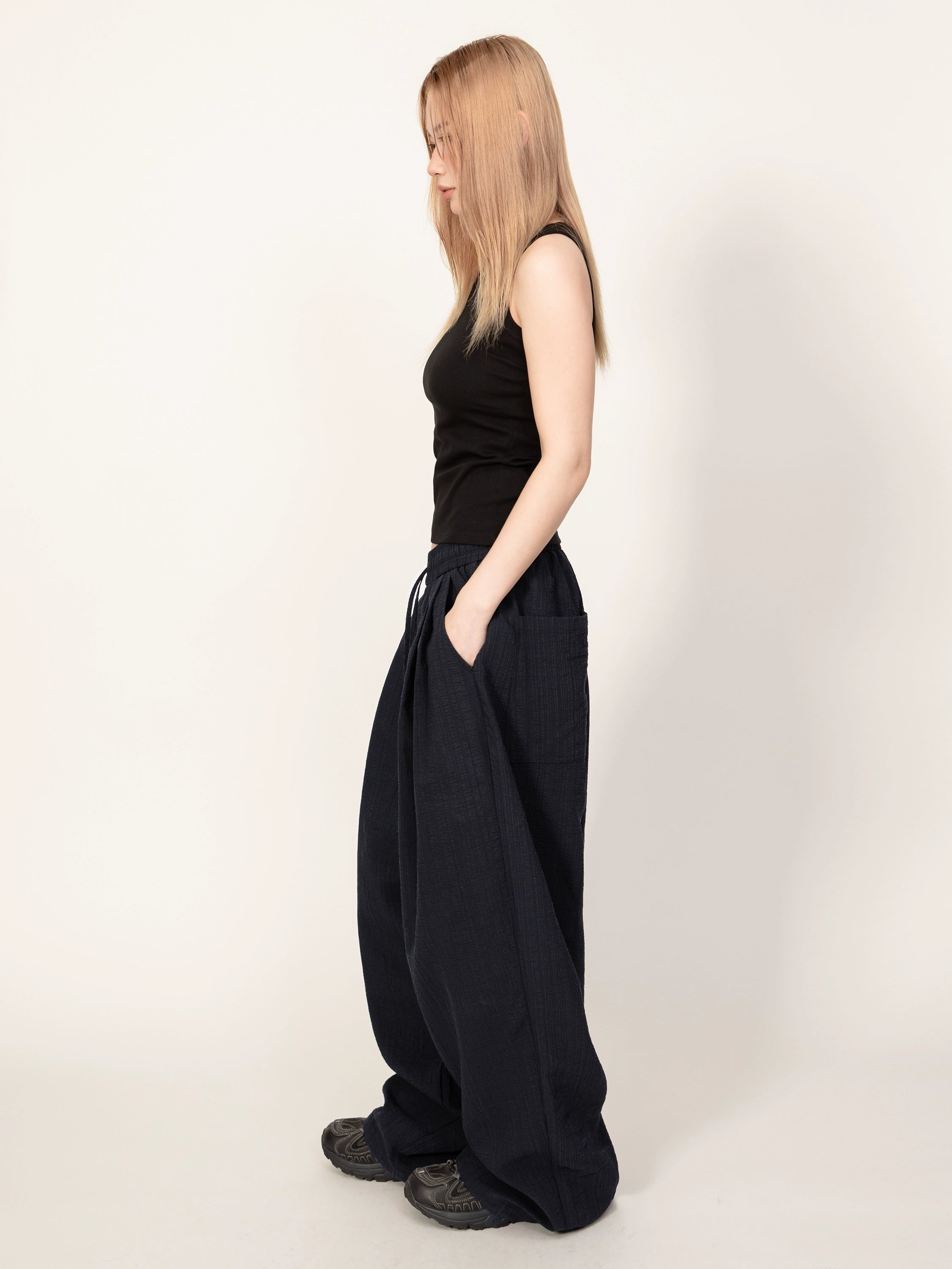 RHOMEHOUS Casual Lazy Wide Leg Pants