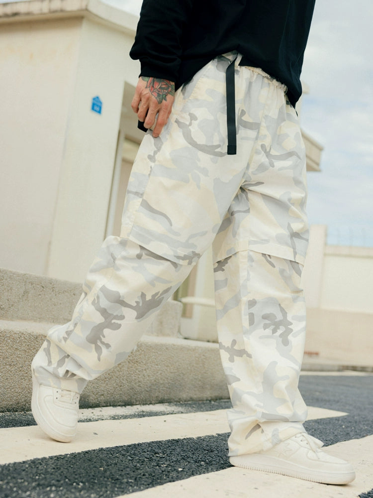US Loose Hip Hop Camo Overalls