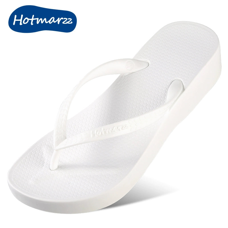 Hotmarzz Thick-soled Outer Wear Non-slip Slope Heel Pinch Foot Beach Cool Slippers