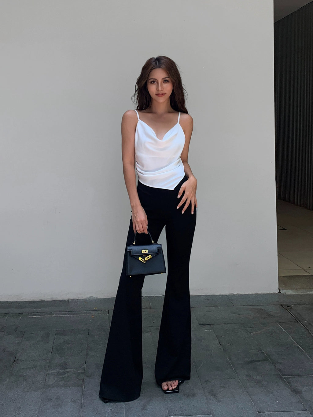 NEVA HU Slim-fit High-waisted Thin Pants