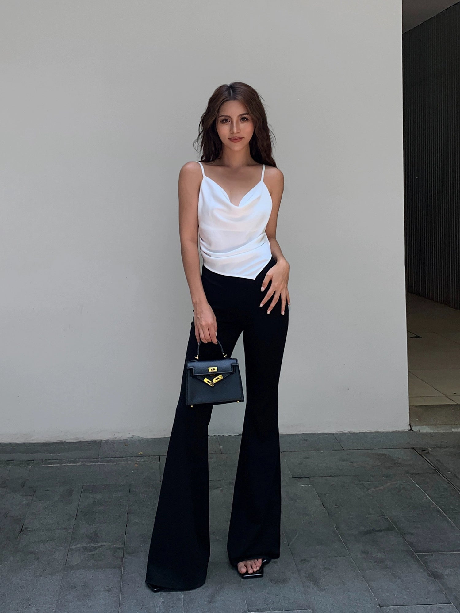 NEVA HU Slim-fit High-waisted Thin Pants