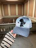 TheNewYouthPark Star Print Satin Polka Dot Hat