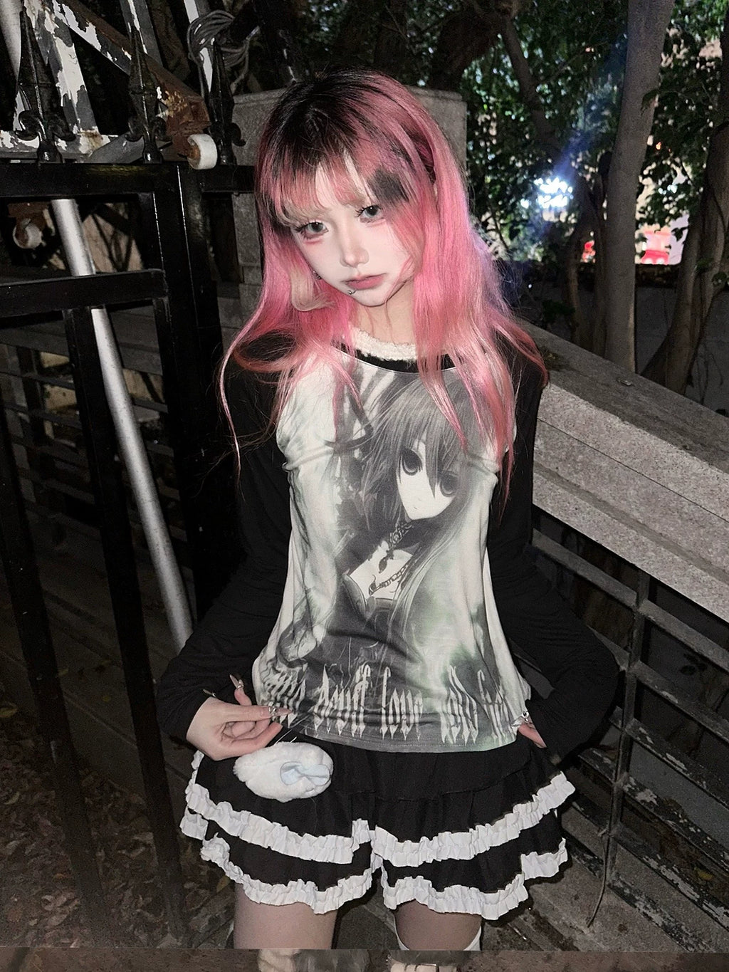 WEBBAR Slim Splicing Long Sleeve Y2K Spice Girls Asia