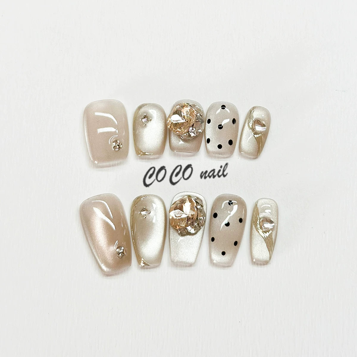 CoCo Embroidery Flower Handmade Manicure Wear Nail
