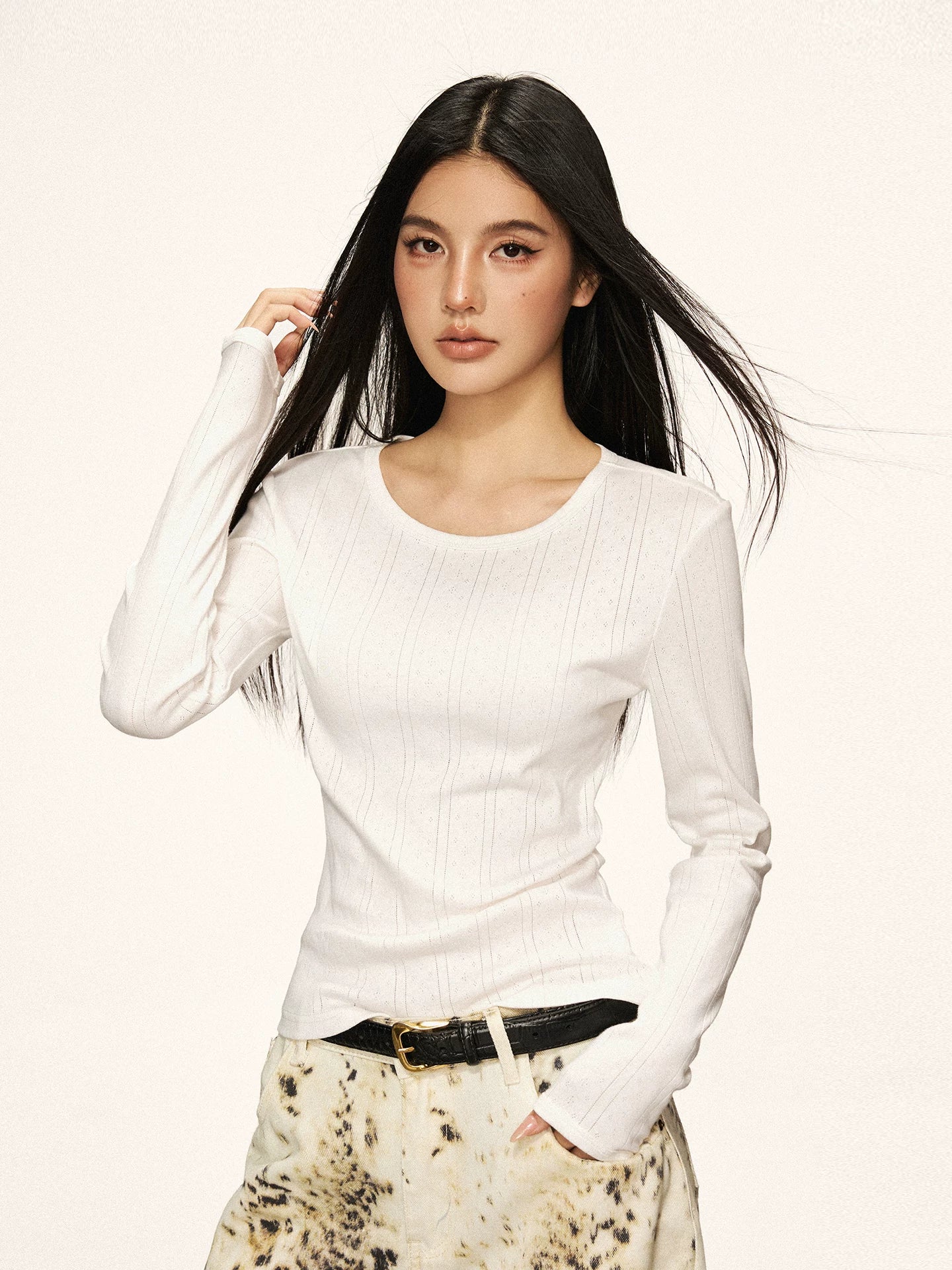Cherry Melody Premium Sense Jacquard Thin Long Sleeve