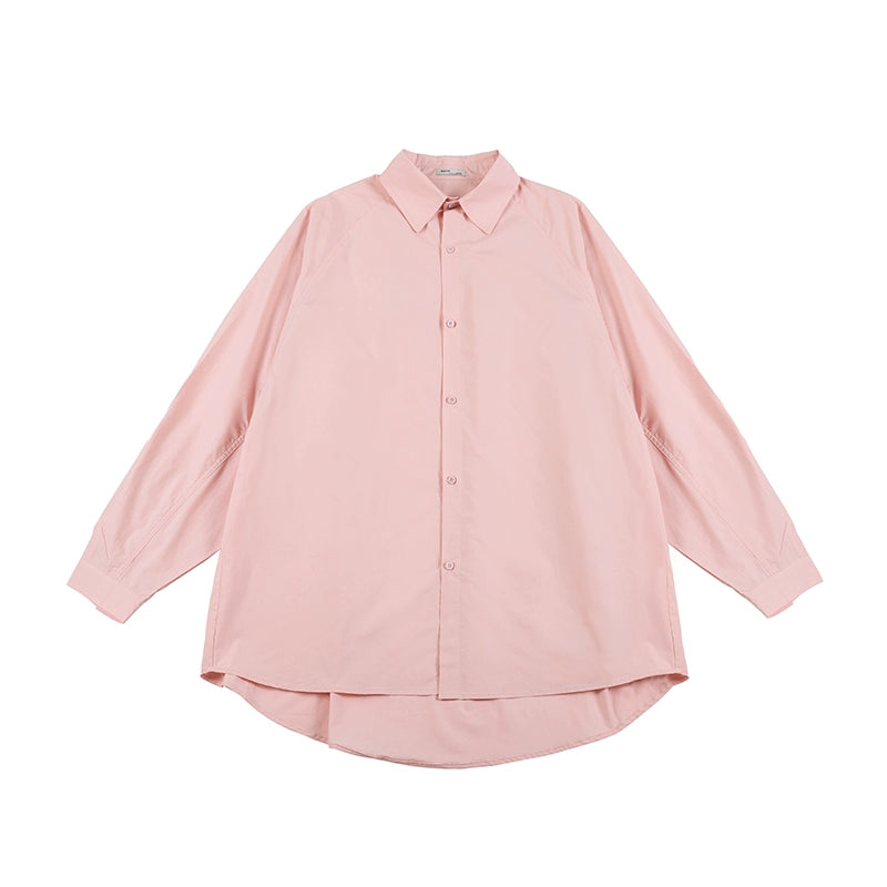 NOEARS Loose Square Neck Shoulder Sleeve Casual Shirt