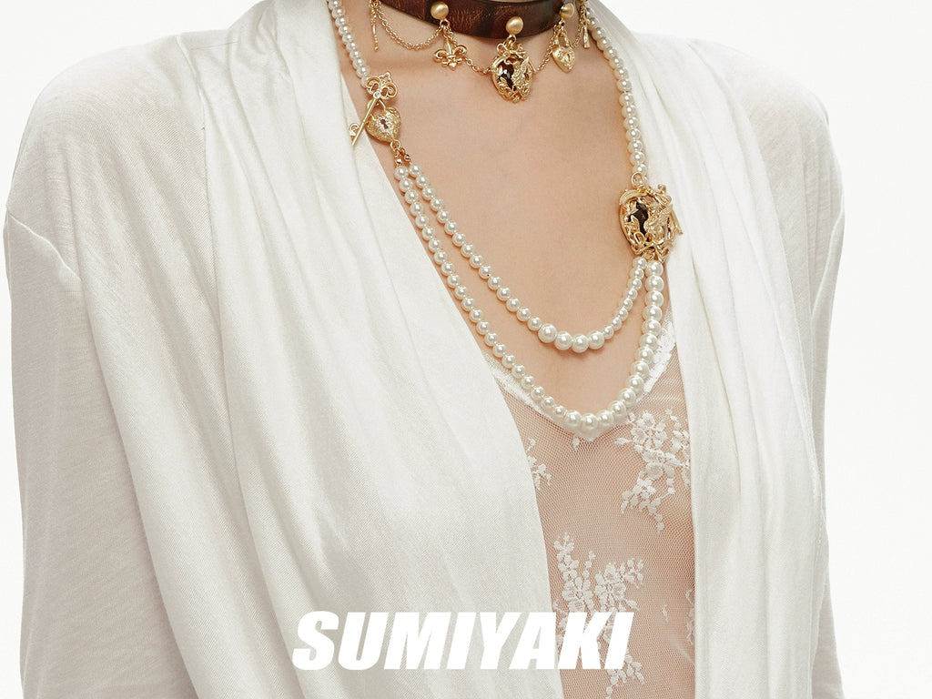 SUMIYAKI Pearl Long Vintage Necklace