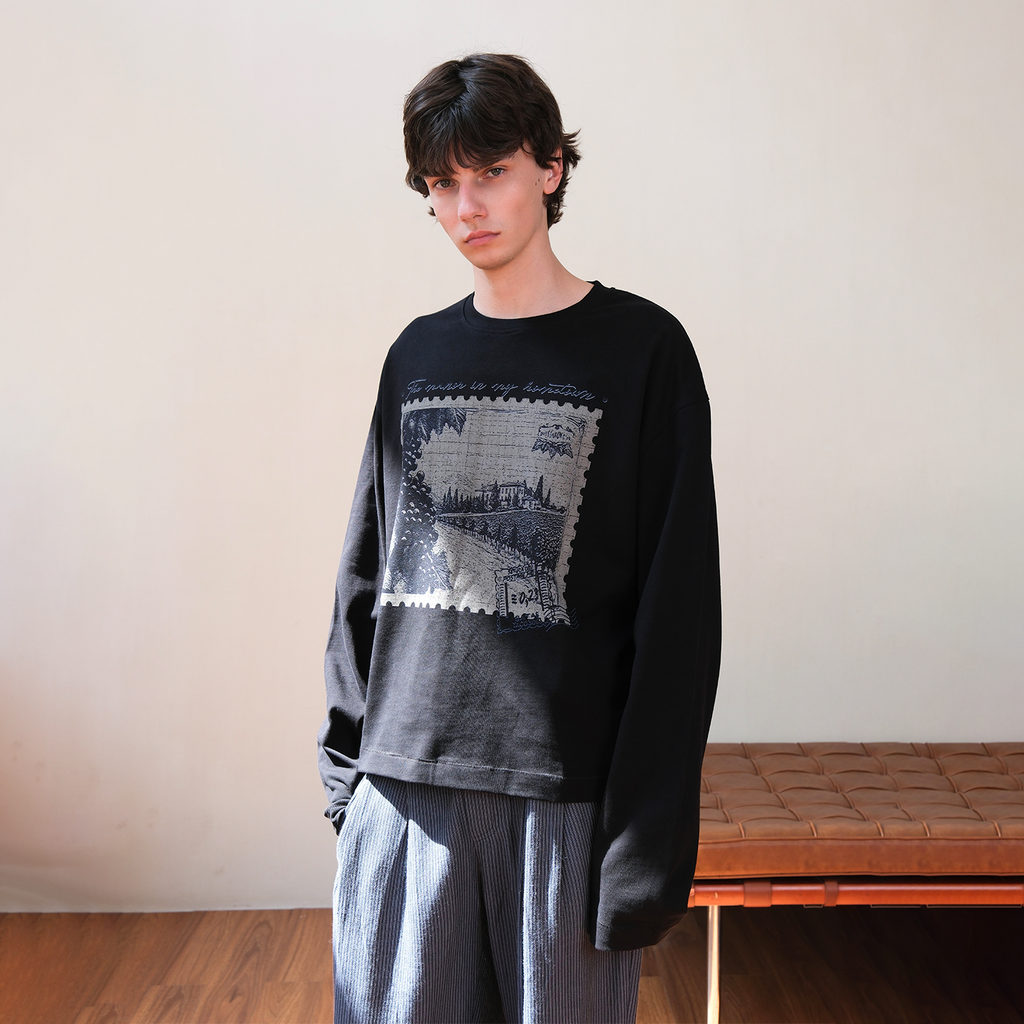 Set for Life Single Seam Short Wide Print Long Sleeve