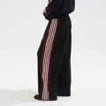BLINDNOPLAN Rough-trimmed Striped Contrasting Sweatpants
