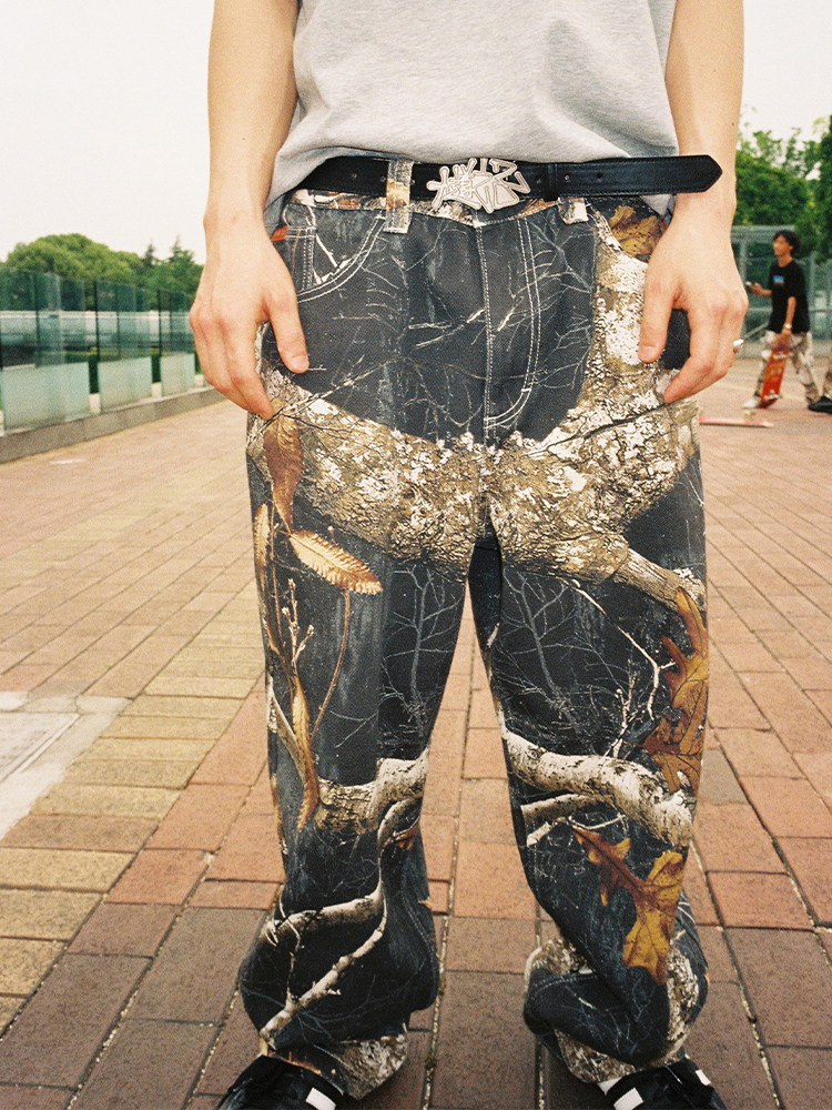 AVENUESON Three-color Branch Camouflage Casual Trousers