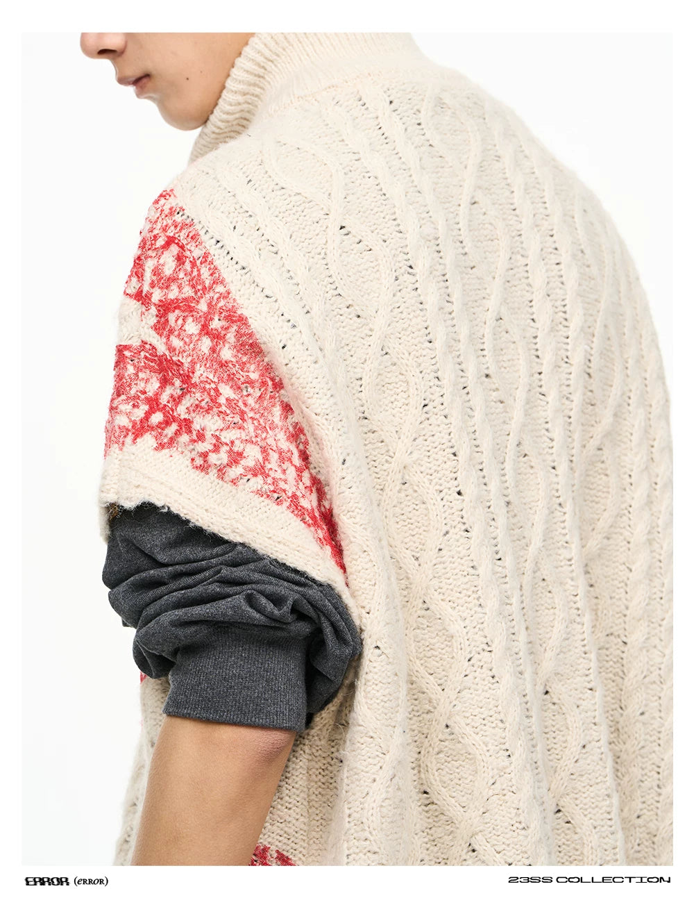 RELABEL Misplaced Printed Woven Sweater Vest