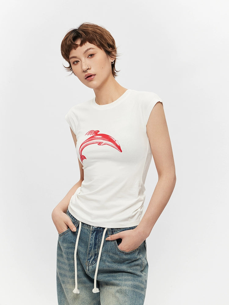 AIRHOOD Versatile Front Shoulder Babes Slim Tee