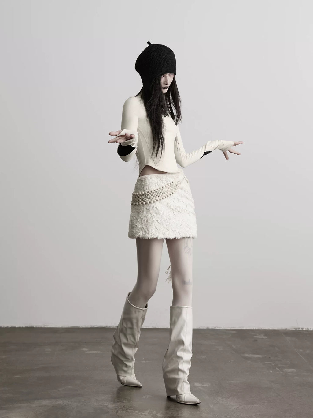 INDULGE Chain Belt Skirt