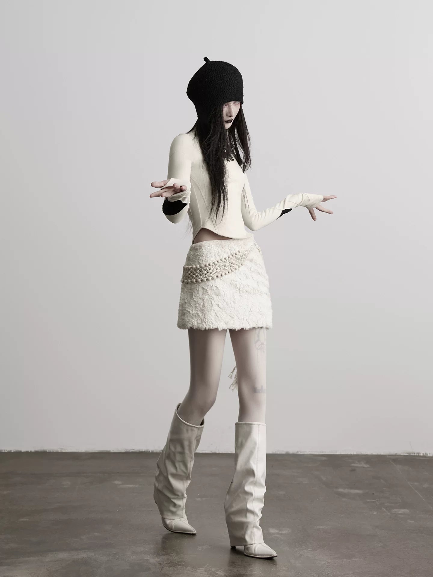 INDULGE Chain Belt Skirt