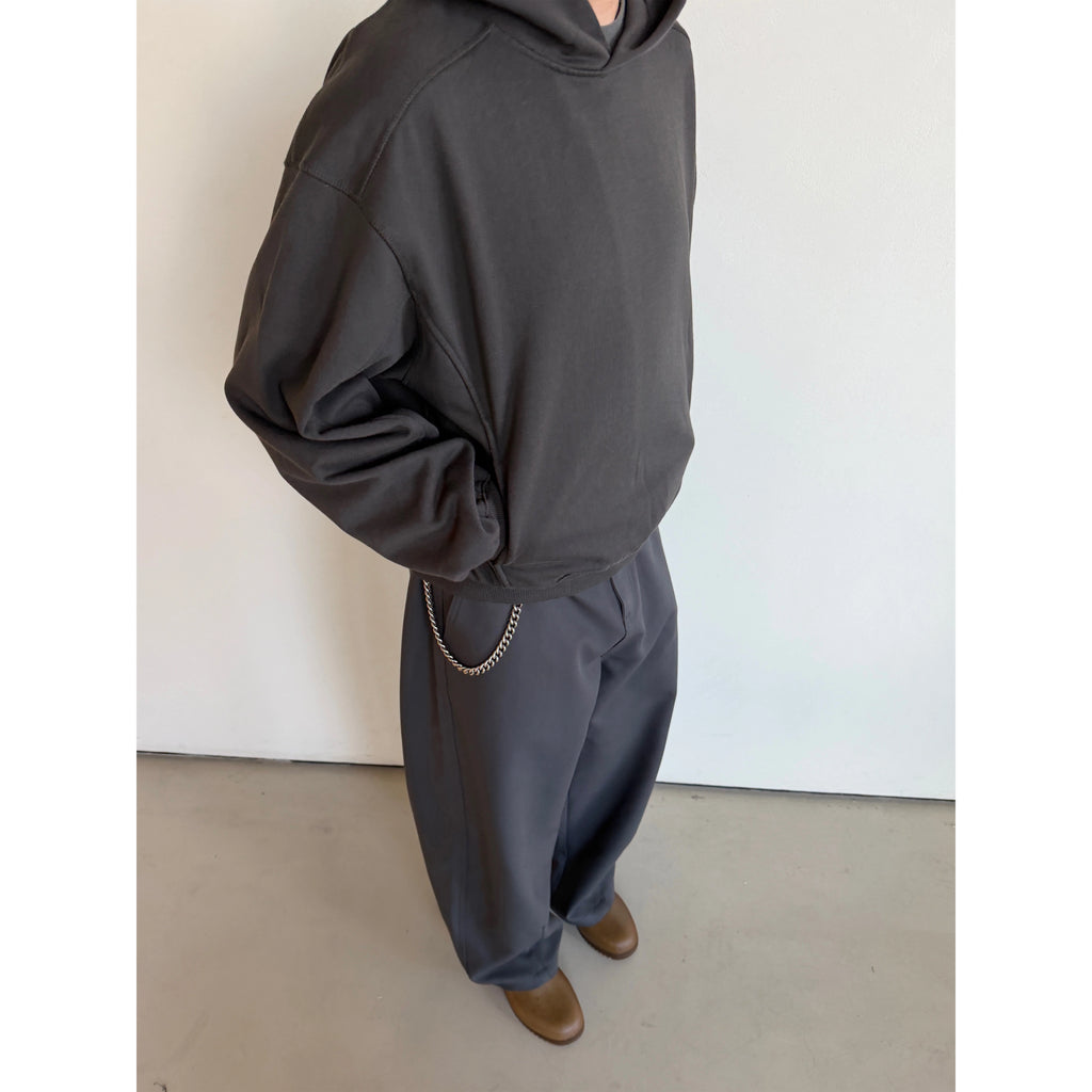 Anniehall Vintage Short Wide Hooded Sweater