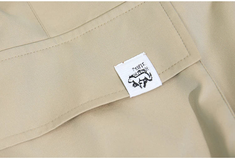 JIKOO Heavy Industry Twill Multi-pocket Micro-pull Pants