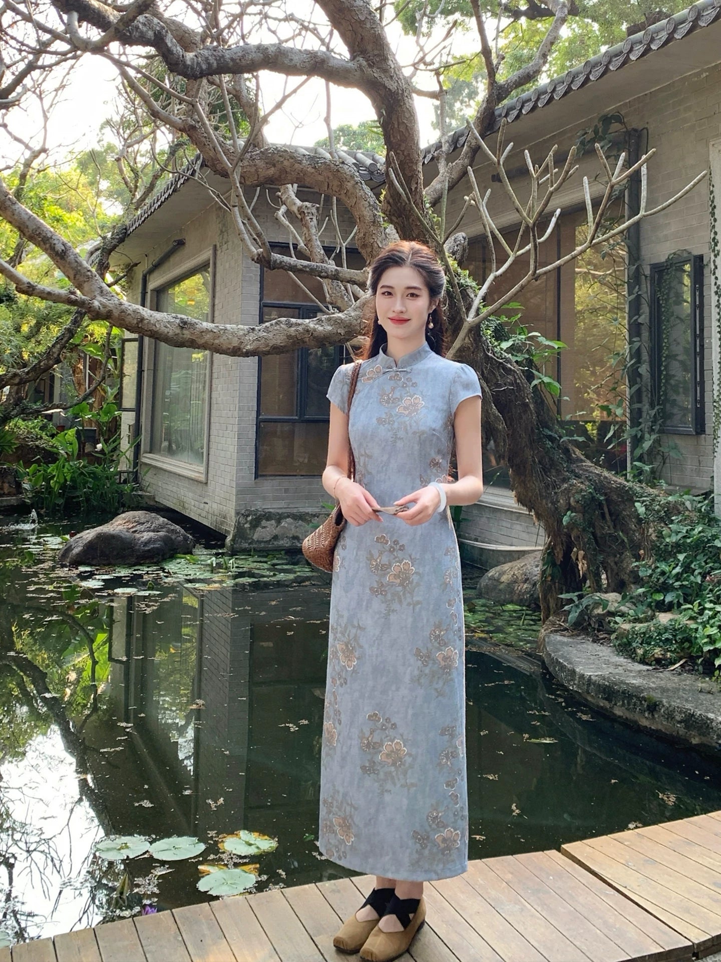 ZIHE Waist Cheongsam Dress