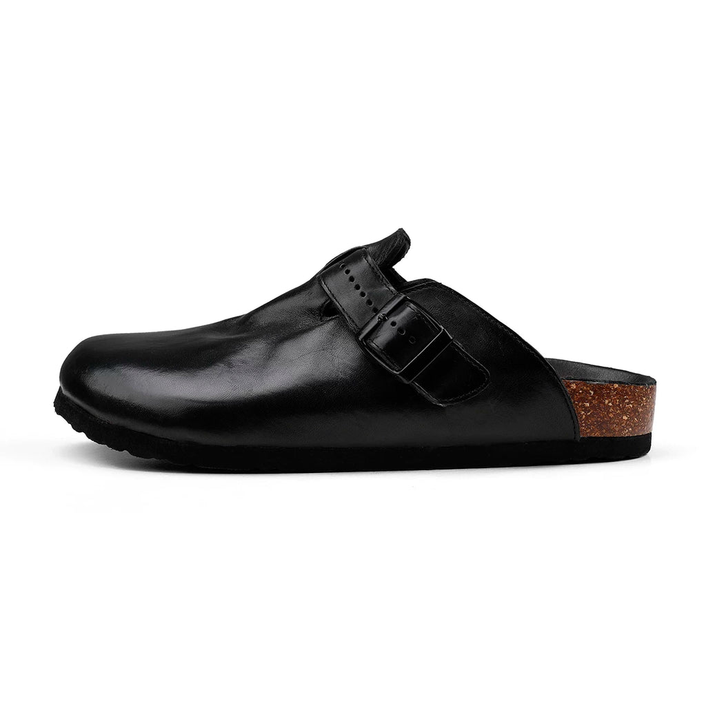 HANQIA Horse Leather Versatile Lazy Bag Head Muller Slippers