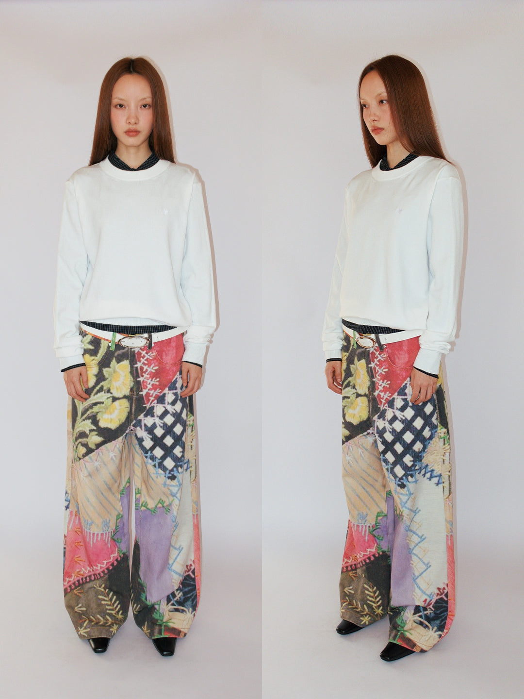 FUNKYFUN Old Collage Baijiapu Twill Casual Pants