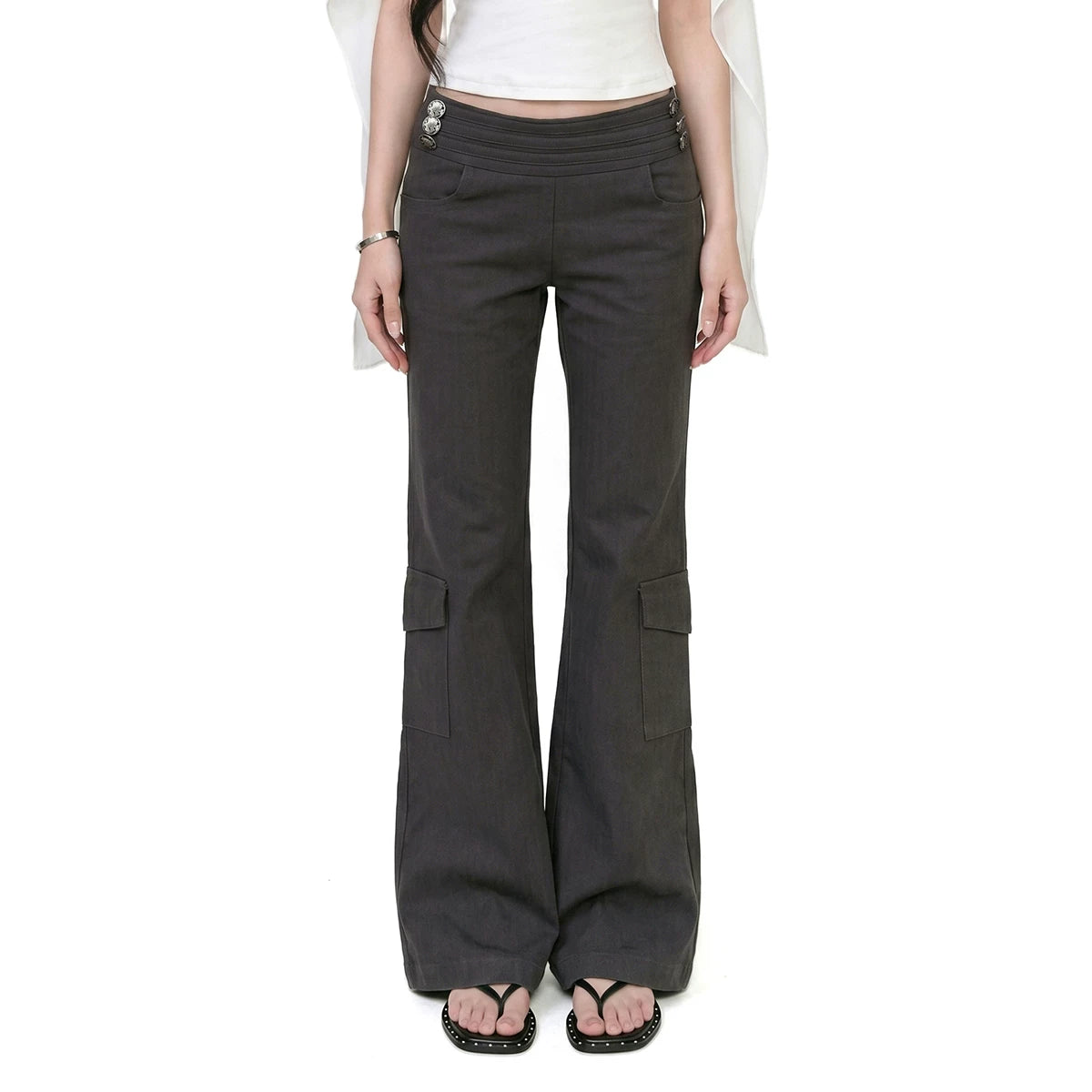 WITHMIN Straight-leg Micro-pull Jeans