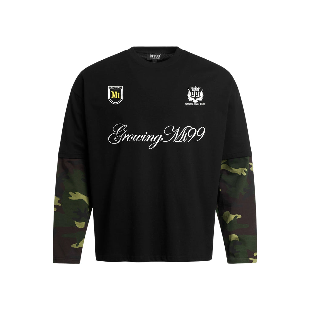 MT99 Fake Two-piece Camouflage Splicing Long Sleeve