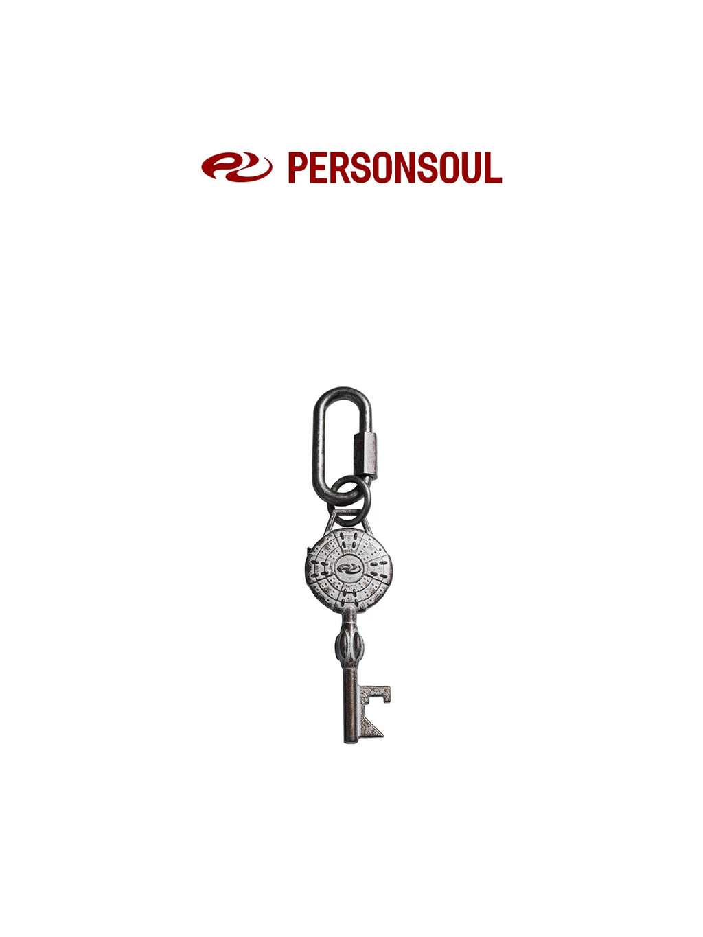 PERSONSOUL Oxidized Old Shield Key Pendant