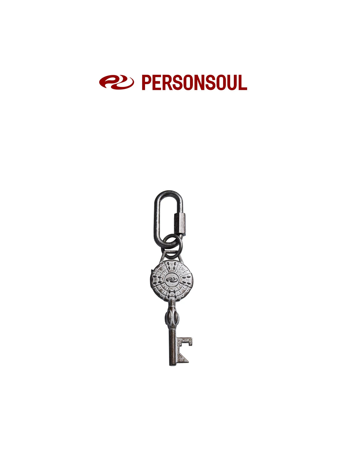 PERSONSOUL Oxidized Old Shield Key Pendant
