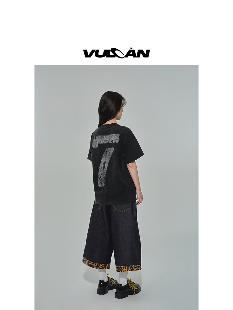 VULCAN Old Childlike Duck Printing Loose TEE