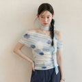 Cantonstory Casual Versatile Floral Tee