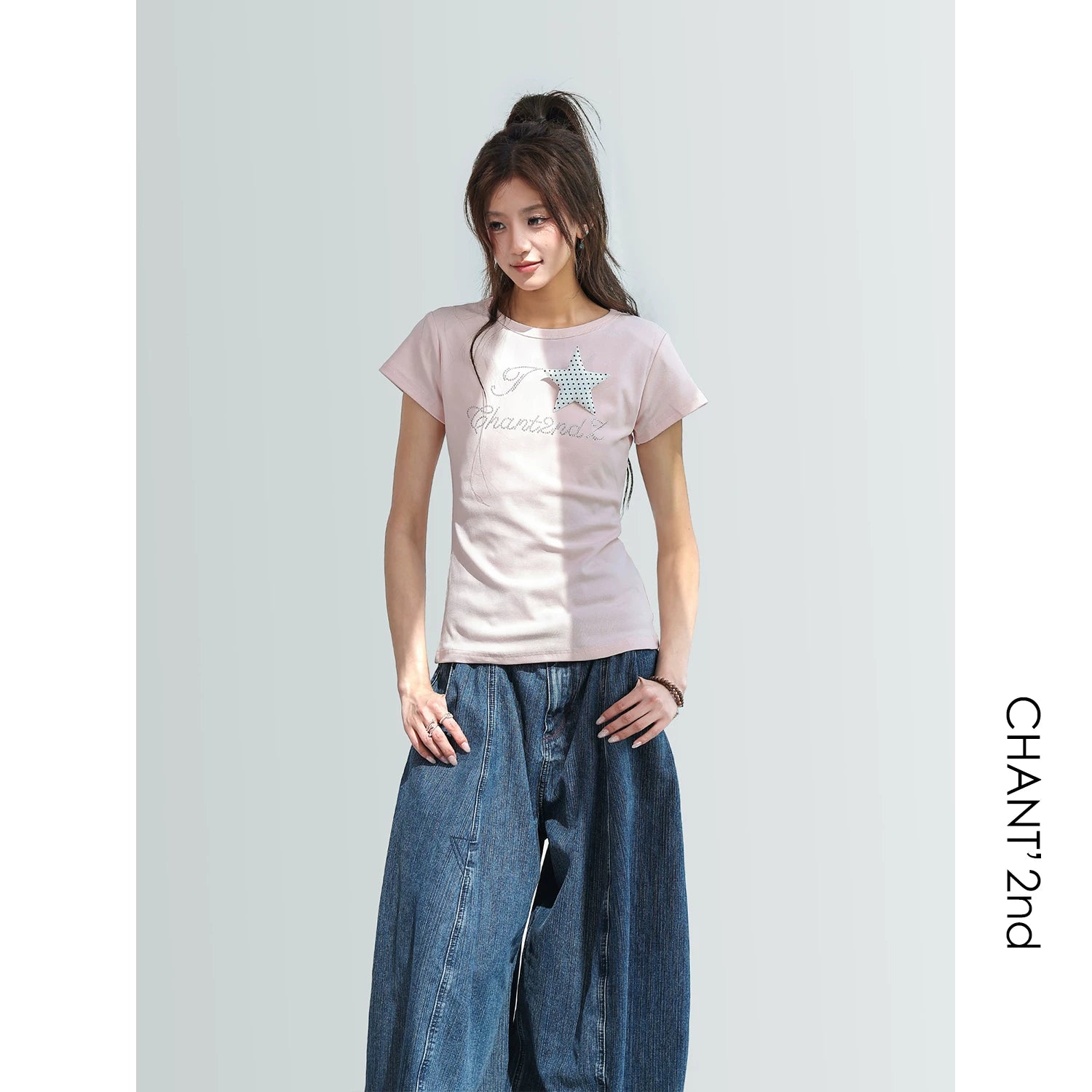 CHANT2nd Star Hot Diamond Front Shoulder Tee