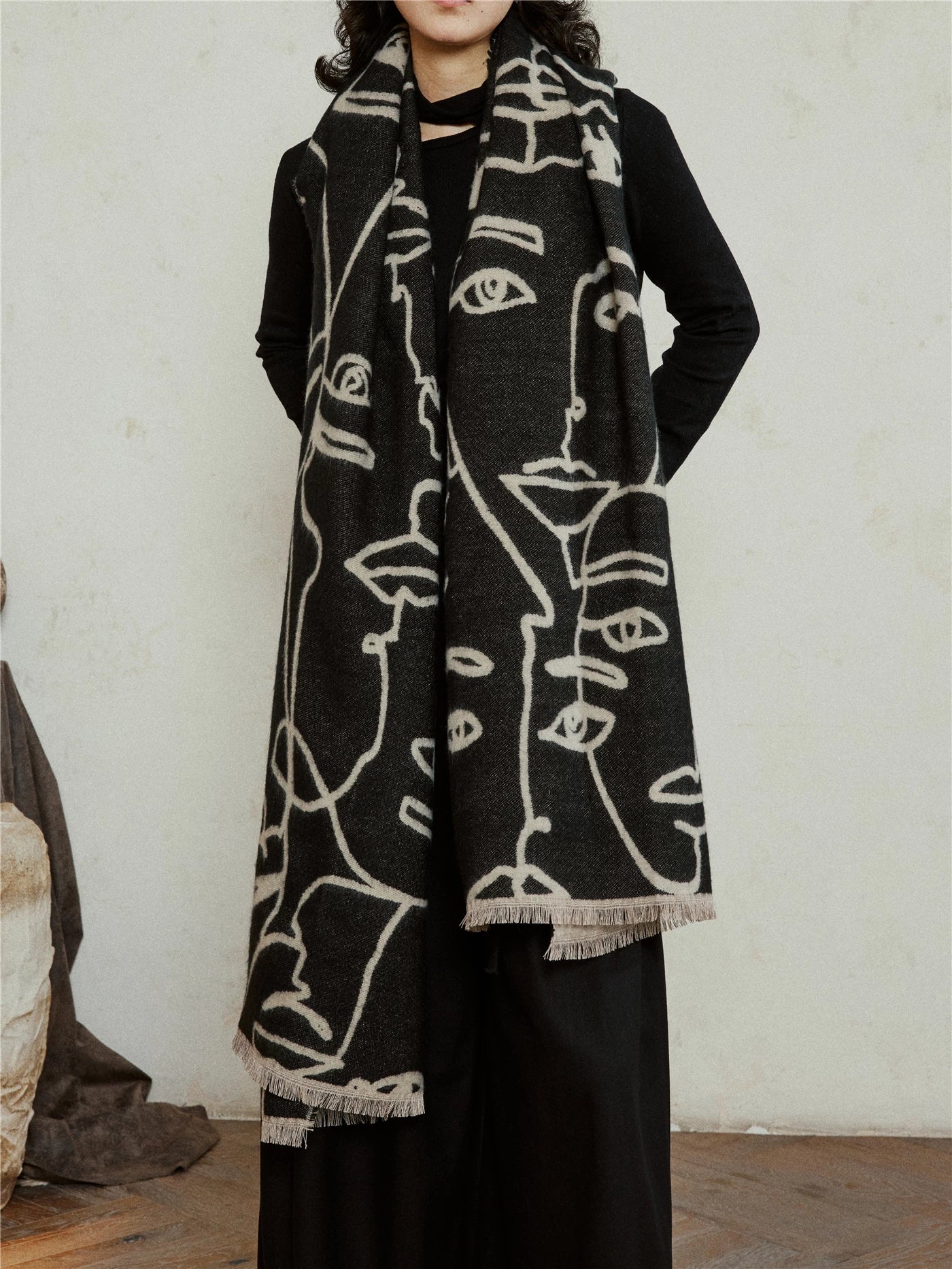 SUNYVONNE Lazy Thermal Scarf