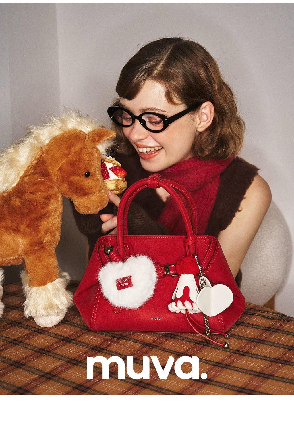 MUVA Vintage Premium Folding Ears Crossbody Handbag