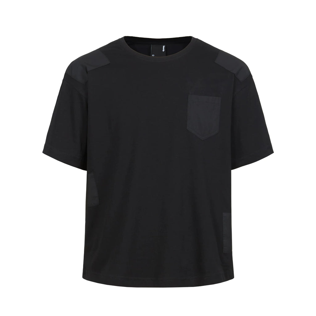 Remedy Loose Splicing Round Neck Casual Tee