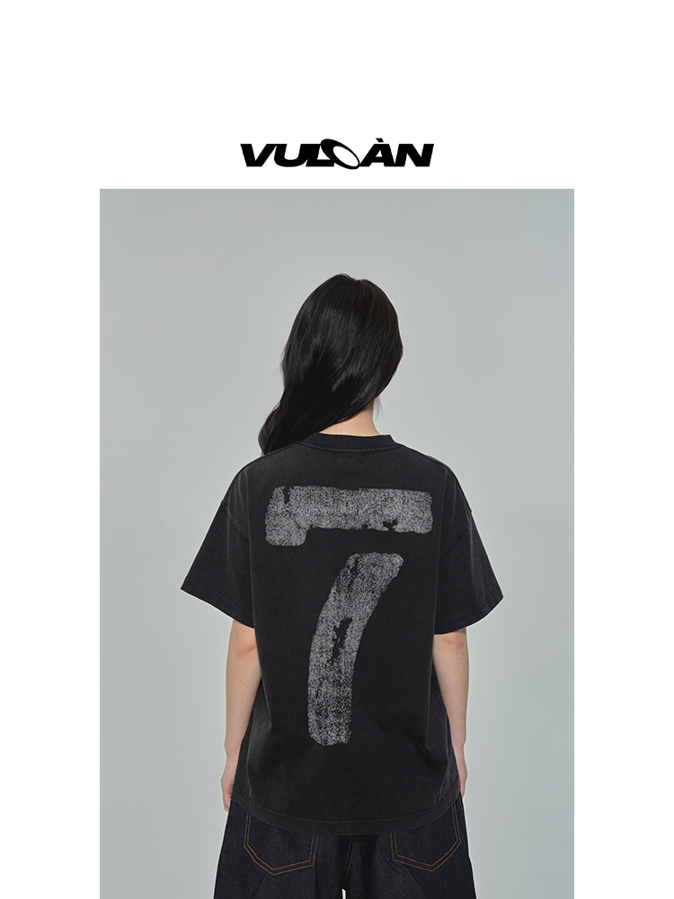 VULCAN Old Childlike Duck Printing Loose TEE