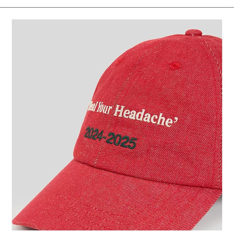 HEADACHE Embroidered Curved-brimmed Baseball Cap
