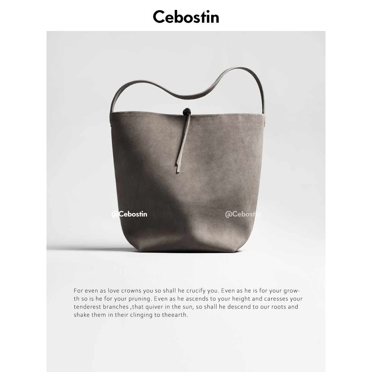 Cebostin Frosted Cowhide Versatile Underarm Bag