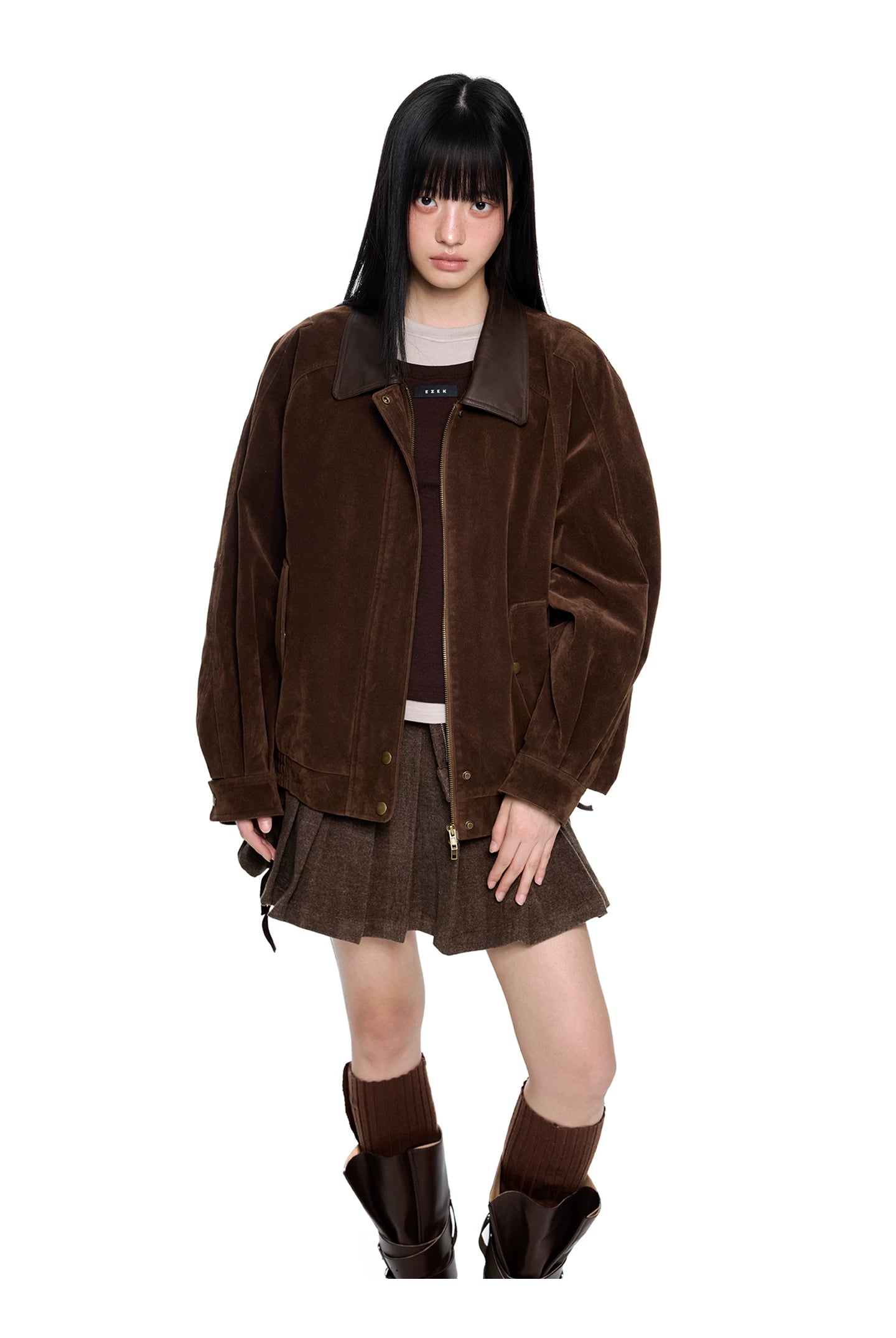 EZEK Leather Lapel Jacket