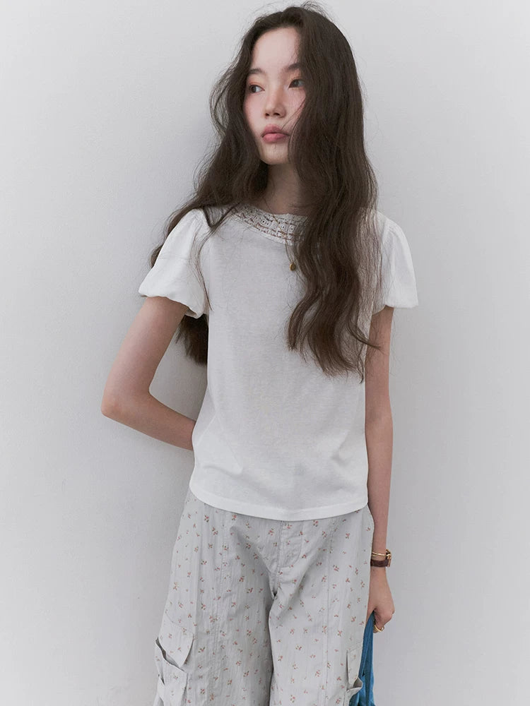 VOOE Lace Sweet Lace Slim Tee