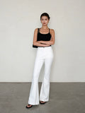 Ousph Niche High-waisted Slim-fit Retro Flared Jeans